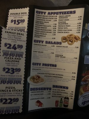 Menu photo 2 City Pizzeria Oklahoma City, OK