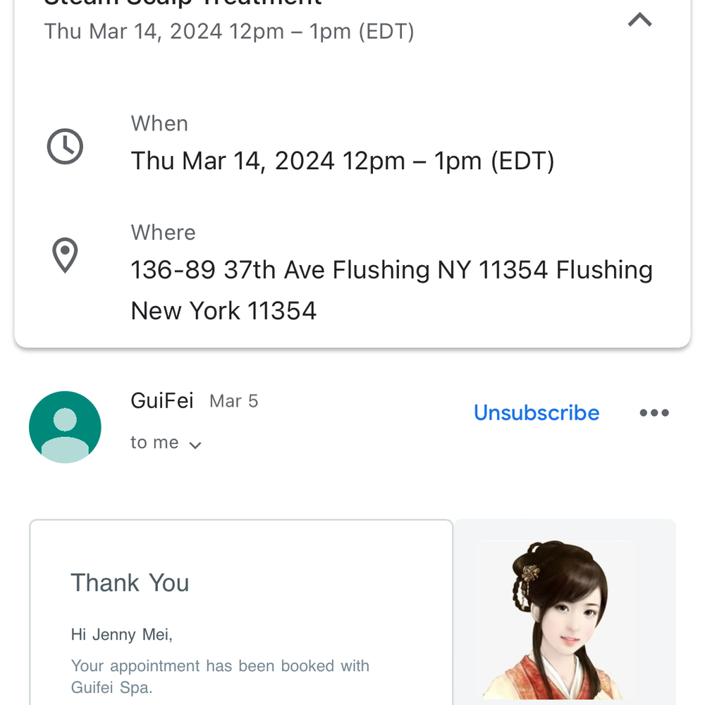 Guifei Spa - our booking a week in advance - states "we should respond to the text" which i did. - Massage Near Me - Flushing, New York Guifei Spa - our booking a week in advance - states "we should respond to the text" which i did. - Massage Near Me - Flushing, New York