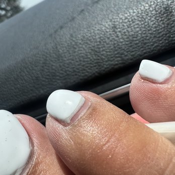 Lovely Nails - Gel pedicure not fully painted - Nail Salons Near Me - Turlock, California