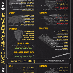 Daruma Japanese BBQ & Sushi - AYCE BBQ Menu