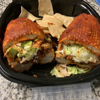 Cilantro Lime - Pambazo.  It is small 10.25, good flavor but not much meat inside. With a handful of chips. - Mexican Near Me - Los Angeles, California