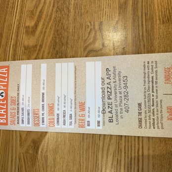 Blaze Pizza - Menu - Pizza Near Me - Orlando, Florida Blaze Pizza - Menu - Pizza Near Me - Orlando, Florida