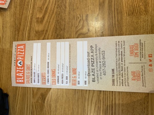 Menu photo 3 Blaze Pizza Orlando, FL