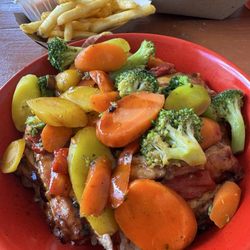 Squatch Box - Teriyaki bowl with vegetables.