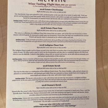 Melville Winery - Flight menu - Wine Tasting Room Near Me - Santa Barbara, California Melville Winery - Flight menu - Wine Tasting Room Near Me - Santa Barbara, California