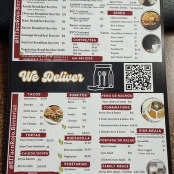 El Taco Rojo - Mexican Near Me - Bakersfield, California