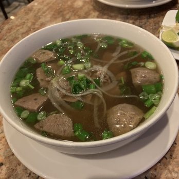 Pho 88 Noodle - Pho with round eye steak and beef meatballs (#18). - Vietnamese Near Me - Orlando, Florida Pho 88 Noodle - Pho with round eye steak and beef meatballs (#18). - Vietnamese Near Me - Orlando, Florida