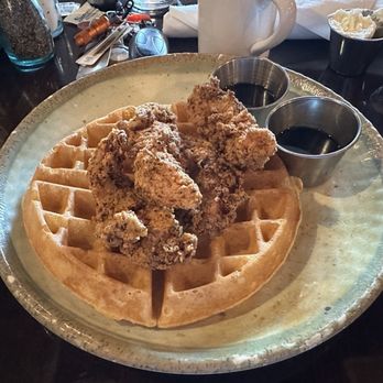 The Flipside Cafe - Famous Fried Chicken and Waffles  - Amazing! - Breakfast & Brunch Near Me - Fort Mill, South Carolina