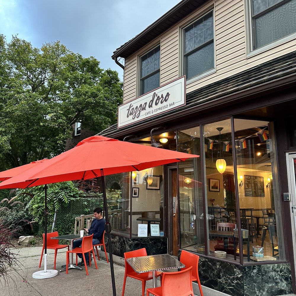 Tazza D'oro - tables and chairs outside a restaurant - Coffee & Tea Near Me - Pittsburgh, Pennsylvania Tazza D'oro - tables and chairs outside a restaurant - Coffee & Tea Near Me - Pittsburgh, Pennsylvania