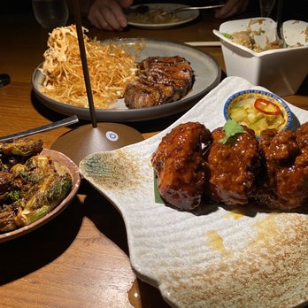 Komodo Miami - Crispy Brussels Sprouts, Spicy Beef Filet Special Fried Rice and Korean Fried Chicken - Asian Fusion Near Me - Miami, Florida