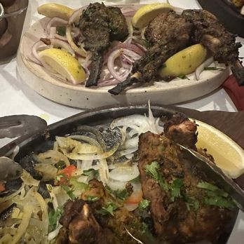 Chef's Table - Chiken (front) and lamb (back) chops...awesome! - Indian Near Me - Edison, New Jersey