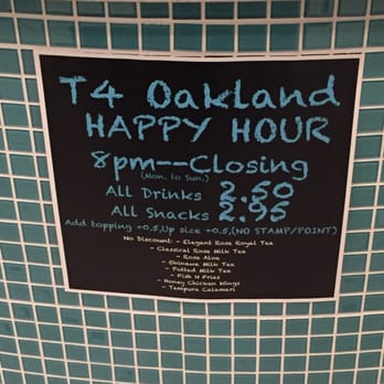 T4 - Happy Hour :) - Bubble Tea Near Me - Oakland, California T4 - Happy Hour :) - Bubble Tea Near Me - Oakland, California