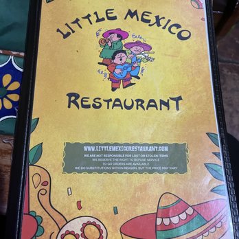 Little Mexico - Little Mexico Menu Cover - Mexican Near Me - Longview, Texas