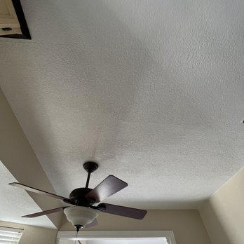 The Handyman Urias - Popcorn ceilings replaced by white textured ceiling on a vaulted ceiling. - Drywall Installation & Repair Near Me The Handyman Urias - Popcorn ceilings replaced by white textured ceiling on a vaulted ceiling. - Drywall Installation & Repair Near Me
