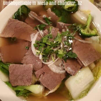 unPhogettable - 3 Pho with Well Done Brisket (add veggies, no noodles) - Vietnamese Near Me - Mesa, Arizona