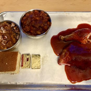 BJ's Nevada Barbecue - Barbecue chicken Platter with beans and sweet potato crunch - Barbeque Near Me - Sparks, Nevada BJ's Nevada Barbecue - Barbecue chicken Platter with beans and sweet potato crunch - Barbeque Near Me - Sparks, Nevada