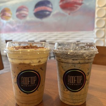 Rooftop Macarons - Toasted Coconut Latte & Black Sesame Latte - Macarons Near Me - Sacramento, California Rooftop Macarons - Toasted Coconut Latte & Black Sesame Latte - Macarons Near Me - Sacramento, California