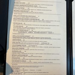 Stella's 97 - Menu