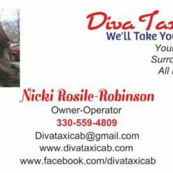 Diva Taxi Cab - Our business cards