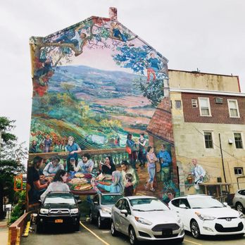Mural Arts Philadelphia - Happy mural for a restaurant. - Art Galleries Near Me - Philadelphia, Pennsylvania Mural Arts Philadelphia - Happy mural for a restaurant. - Art Galleries Near Me - Philadelphia, Pennsylvania