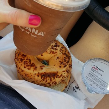 Starbucks - Everything bagel with a peppermint mocha frappe. - Coffee & Tea Near Me - Palm Beach Gardens, Florida Starbucks - Everything bagel with a peppermint mocha frappe. - Coffee & Tea Near Me - Palm Beach Gardens, Florida