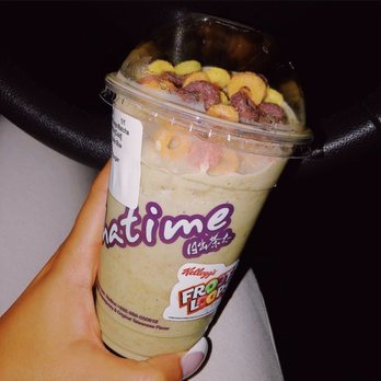 Chatime - a person holding a drink in a plastic cup - Bubble Tea Near Me - Newmarket, Ontario