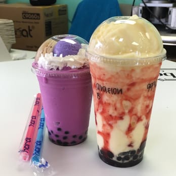 Boba Cafe - Ube & lava flow :) - Bubble Tea Near Me - Ewa Beach, Hawaii