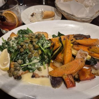 Andiamo Italian Ristorante - Salmon with roasted vegetables - Italian Near Me - Eagan, Minnesota