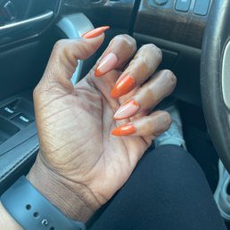 Autumn Orange Nails (Dip Powder)