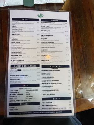 Menu photo 1 Blue Agave San Angelo, TX
