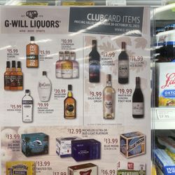 G-Will Liquors - Club Card Flyer 9/28-10/31/23