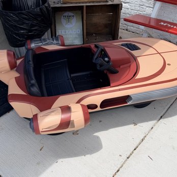 LaLa’s Rustic Relics - Star Wars speeder and bench out front - Toy Stores Near Me - Fuquay, North Carolina