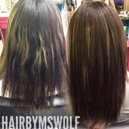 Before and after the first treatment Julie did :) Before and after the first treatment Julie did :)