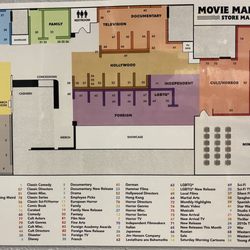 Movie Madness - Map of movie madness store! so helpful!
