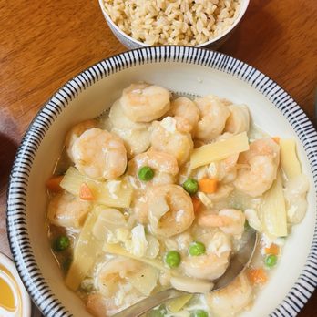 Egg Roll Express - Shrimp with lobster sauce & brown rice! - Chinese Near Me - Pasadena, California