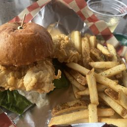 Look at the amount of haddock and the herbed fries!