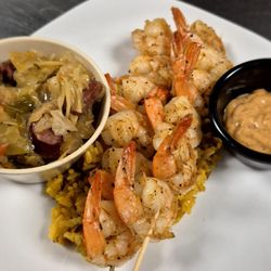 Royal Events & Social - Grilled Shrimp with Cabbage & Sausage