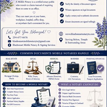 Bluebonnet Mobile Notary - Notaries Near Me - Belton, Texas Bluebonnet Mobile Notary - Notaries Near Me - Belton, Texas