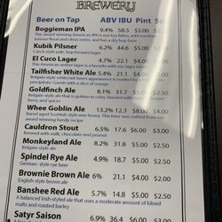 Dancing Kilt Brewery - Beer menu
