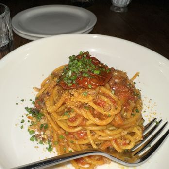 Gjelina - saffron spaghetti - New American Near Me - Venice, California