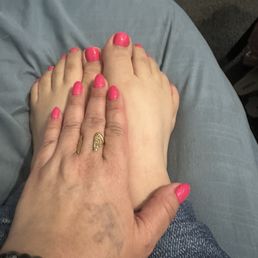 Thank you jojo for my nails and Vivian for my pedi loving this hot pink #207 Thank you jojo for my nails and Vivian for my pedi loving this hot pink #207