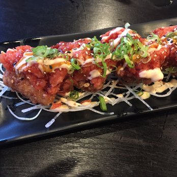 Ginza Sushi Japanese Restaurant - Rice Crispy Spicy Tuna - Japanese Near Me - Fullerton, California