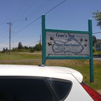 The Crow’s Nest - a sign for a restaurant - Seafood Near Me - Hillsburn, Nova Scotia