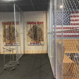 Axe throwing games on 2nd floor