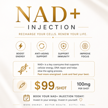 Prime Beaute MedSpa - Support your wellness goals with a 100 mg NAD+ injection, designed to promote cellular energy, focus, immune health, and overall vitality. - Medical Spas Near Me - Rowland Heights, California Prime Beaute MedSpa - Support your wellness goals with a 100 mg NAD+ injection, designed to promote cellular energy, focus, immune health, and overall vitality. - Medical Spas Near Me - Rowland Heights, California