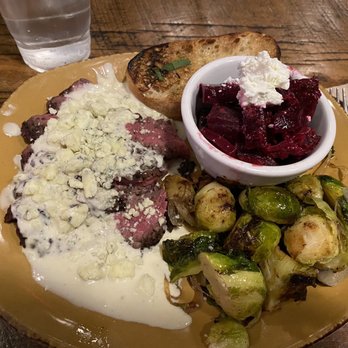 Urban Plates - Blue Cheese Grass Fed Steak, beets, Brussels sprouts - Salad Near Me - Irvine, California