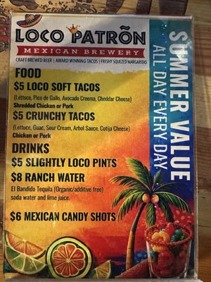 Menu photo 1 Loco Patron Tempe, AZ