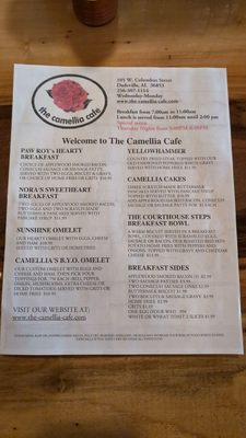 Menu photo 2 The Camellia Cafe Dadeville, AL Menu photo 2 The Camellia Cafe Dadeville, AL