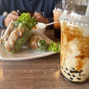 Bone & Broth - Grill pork spring rolls, brown sugar boba. - Vietnamese Near Me - Ontario, California