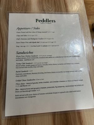 Menu photo 2 Peddlers Cafe & Catering  Ogden, UT